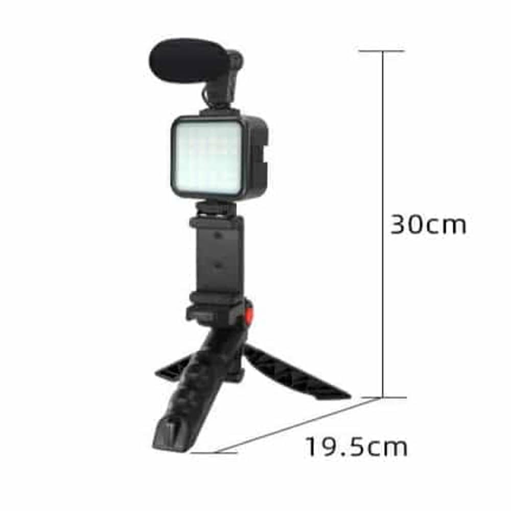 Vlog/Broadcast Equipment Shotgun Mount & Microphone & LED