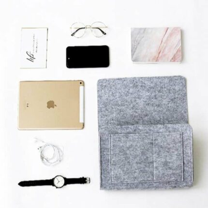 5 Pocket Phone/ Tablet/ Remote Felt Bedside Storage Organizer
