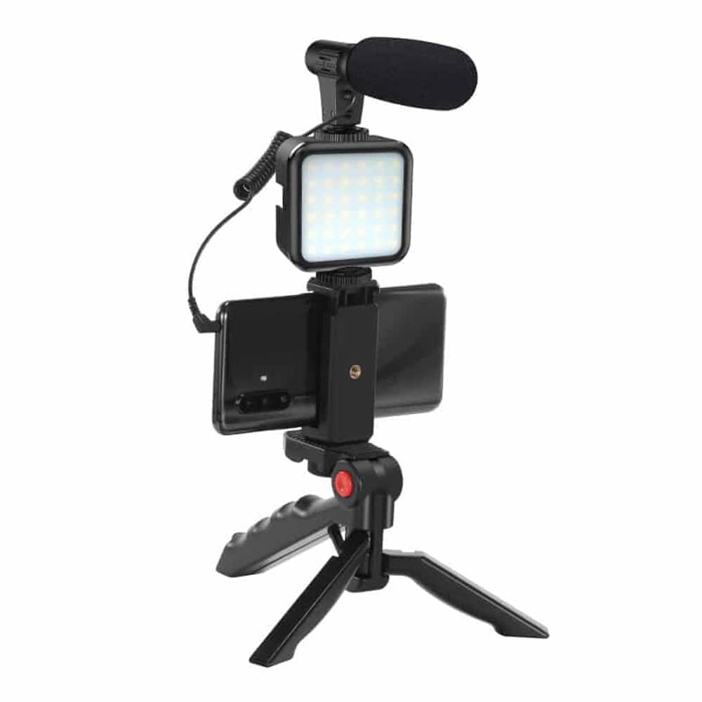 Vlog/Broadcast Equipment Shotgun Mount & Microphone & LED