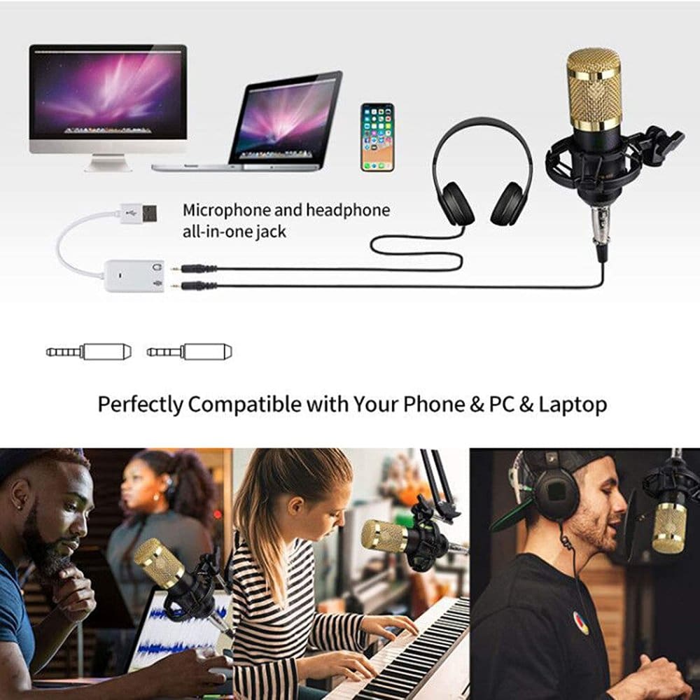 Professional Sound Recording Condenser Microphone Set