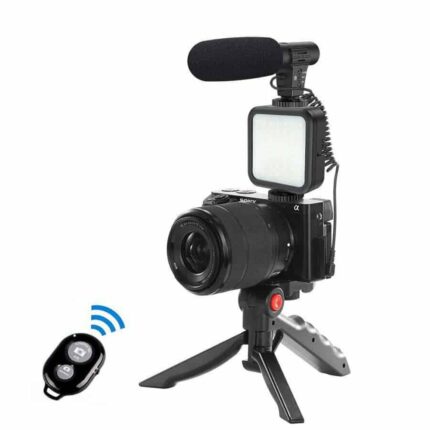 Vlog/Broadcast Equipment Shotgun Mount & Microphone & LED